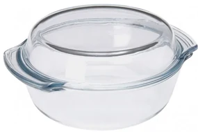 Vas Termolex, sticla, termorezistent, rotund, cu capac, 1700 ml