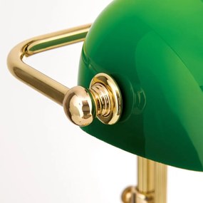 Veioza/Lampa de masa stil clasic HARVARD H-53cm alama/verde