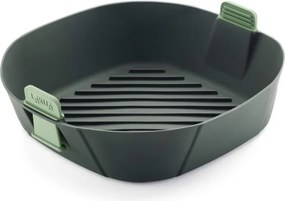 Cos pentru friteuza cu aer cald Lekue 1009495, 25x25 cm, -20°C / +220°C, Silicon, Fara BPA, Gri