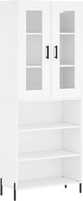 vidaXL Dulap înalt, alb, 69,5x34x180 cm, lemn compozit