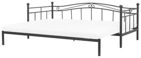 Pat extensibil 80 cm TULO (negru) (cu somieră). 1022656