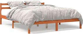 vidaXL Cadru de pat fără saltea, maro ceruit 180x200 cm lemn masiv pin