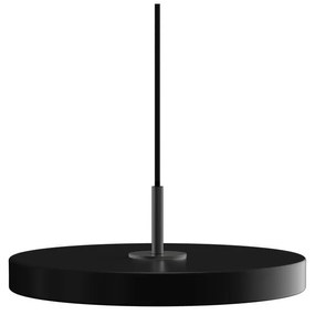 Lustră neagră LED cu intensitate reglabilă cu abajur din metal ø 31 cm Asteria Plus Mini – UMAGE