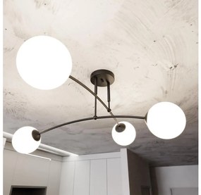 Lustră pe tijă PREGOS 4xE14/10W/230V negru