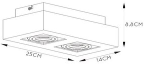 Spot LED Lucide 09119/11/31 XIRAX 2xGU10/5W/230V alb