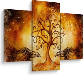 Tablou natural abstract cu copac (90x60 cm)