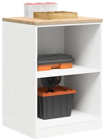 vidaXL Dulap depozitare garaj alb 60x51x85 cm lemn masiv de pin