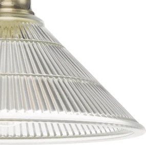 Där Lighting BOY0175 - Plafonieră BOYD 1xE27/60W/230V Ø 25 cm alamă/sticlă clară