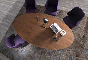Masa ovala Walnut Veneered, 220x110cm AC-LE015