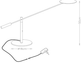 Lampă LED dimabilă de masă Lucide 19666/09/30 ANSELMO LED/9W/230V negru