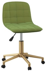 334130 vidaXL Scaun de bucătărie pivotant, verde deschis, catifea