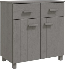 vidaXL Servantă „HAMAR”, gri deschis, 79x40x80 cm, lemn masiv pin