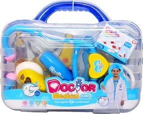 Gentuta doctor cu accesorii cu sunete si lumini albastru JC55