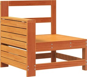 vidaXL Canapea cu cotieră de grădină, cu masă laterală, lemn masiv pin