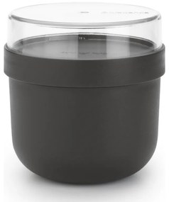Cupa alimentara Brabantia Make&Take 1006296, 500+180 ml, Inchidere cu filet, fFara BPA, Gri închis