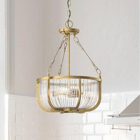 Quintiesse QN-ROUX3-NBR - Candelabru ROUX pe lanț, 3xE27/60W/230V, auriu