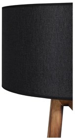 Lampadar negru/maro cu abajur textil (înălțime 166 cm) Maçka – Opviq lights