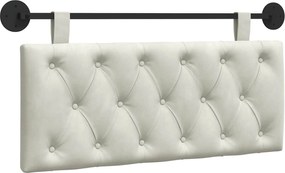 vidaXL Cap de pat suspendat Pe perete Crem 110 x 55 x 7 cm Catifea