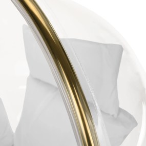 Scaun suspendat, transparent/ auriu/ alb, BUBBLE NEW TIP 1