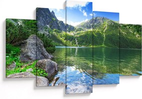 Tablou cu lac în munții Tatra (150x105 cm)