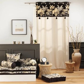 Draperie neagră/bej 140x240 cm Karaba – douceur d'intérieur