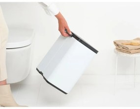 Cos de rufe Brabantia Bo Small 1006633, 12 L, Deschidere silentioasa si lina, Baza antiderapanta, Alb