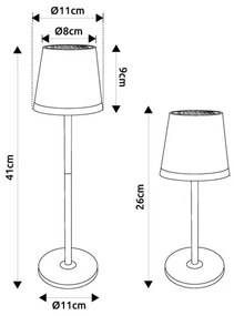 Corp de iluminat LED solar Globo 36637SM LED/0,06W/3V 3000K IP44 crom mat