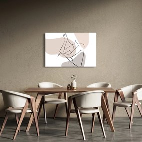 Tablou - Femeie corp linie de artă N⁰1 (90x60 cm)