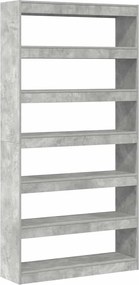 vidaXL Dulap pentru cărți Gri din beton 100 x 30 x 198 cm