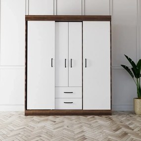 Dulap Homs 4 usi, 2 sertare alb, SD084-017749