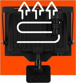 Proiector LED exterior cu senzor de mișcare, 50 W, 230 V, 4500 K, IP65, negru