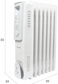 Radiator ulei HH-1001, 7 piese, 600W/900W/1500W