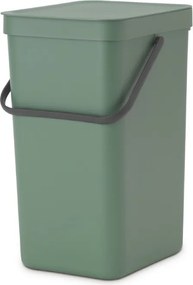 Cos de gunoi colectare selectiva Brabantia Sort&Go 1003235, 16 L, Maner, Montabil pe perete, Verde închis