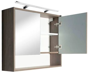 Dulap superior cu oglindă Luna 80, stejar Sonoma