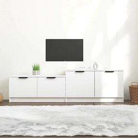 Comoda TV, alb, 158,5x36x45 cm, lemn prelucrat