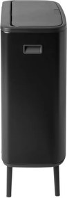 La mâna a doua: Cos pentru gunoi Brabantia Bo Touch Hi 1001260, 60 L, Inaltat, Deschidere lina si silentioasa, Negru mat