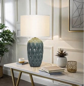 Lampă de masă PINEAPLE 1xE27/40W/230V alb/verde