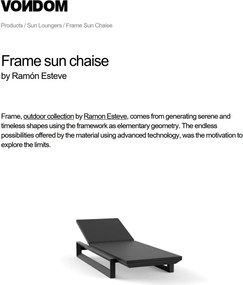 Sezlong exterior modern design premium FRAME SUN CHAISE 54097 Vondom