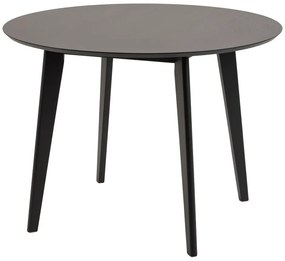 Masă dining în decor de stejar Actona Roxby, ø 105 cm, negru