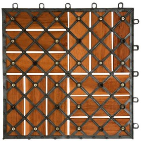 Deuba Tigla din lemn mozaic de salcam - set 11, 30x30cm