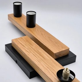 Lustră aplicată MATTE 2xE27/15W/230V + 3xG9/5W/230V negru/stejar