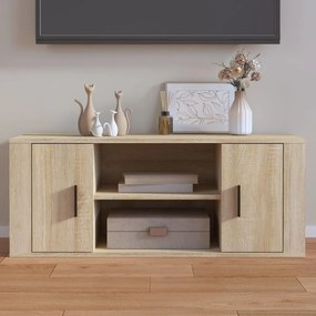 823094 vidaXL Comodă TV, stejar sonoma, 100x35x40 cm, lemn prelucrat