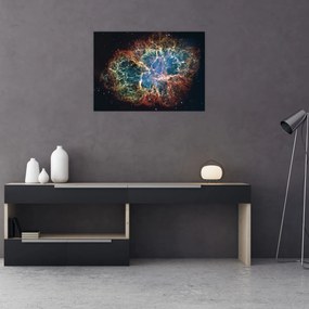 Tablou pe sticlă - Nebuloasa Crabului (70x50 cm)