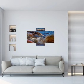 Tablou detailat - apa între pietre (90x60 cm)