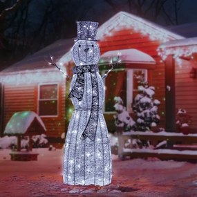 Decorațiune LED de Crăciun de exterior Retlux LED/3,6W/230V/alb rece 124 cm IP44 om de zăpadă