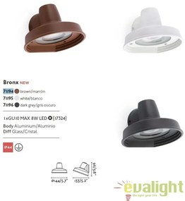 Aplica perete iluminat exterior stil modern BRONX gri inchis 71196