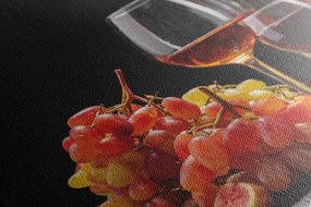 Tablou vinul italian și struguri