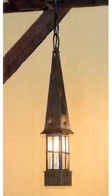 Pendul iluminat exterior din fier forjat design medieval HL 2631