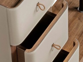 Suport pentru haine cu oglinda si sertare Coat Rack