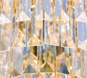 Lustra LED design LUX PRISM 35cm, 24K gold plated